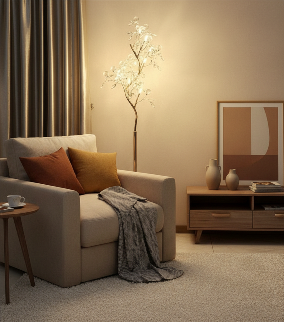 Lampadaire Arbre Cristal