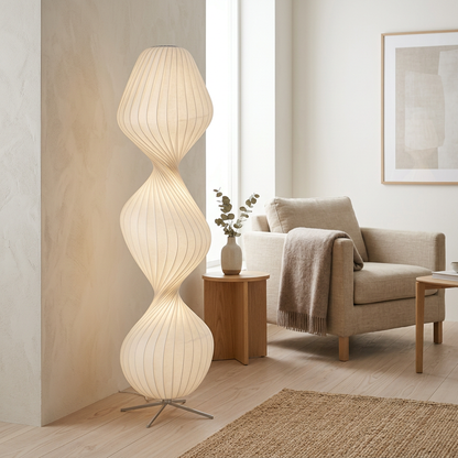 Lampadaire Sculpture de Soie