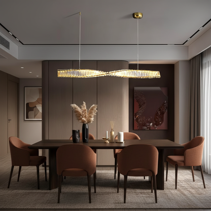 Lustre ondulé cristal