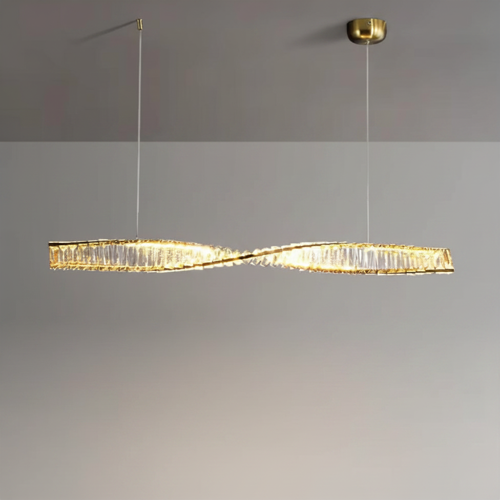 Lustre ondulé cristal